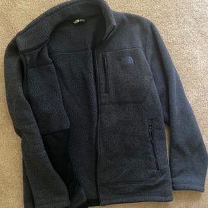 North face men’s blue zip up sweater